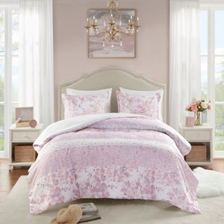 Thumbnail 10: Intelligent Design Intelligent Design Oliena Floral Paisley Duvet Cover Set 