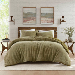 Thumbnail 4: Woolrich Woolrich Lyon Waffle Washed Comforter Set 