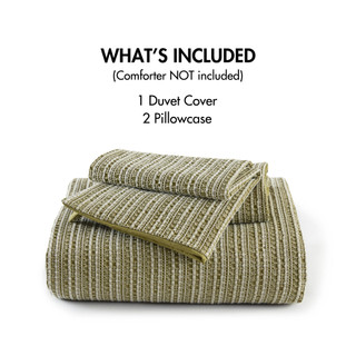 Thumbnail 5: Woolrich Woolrich Lyon Waffle Washed Duvet Cover Set 