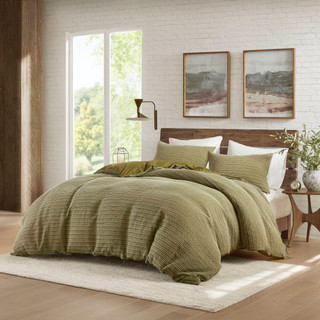 Thumbnail 2: Woolrich Woolrich Lyon Waffle Washed Duvet Cover Set 