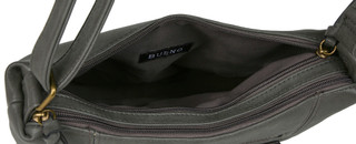 Thumbnail 3: Bueno Bueno Gray Zippered Shoulder Bag 