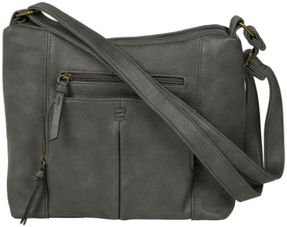 Thumbnail 1: Bueno Bueno Gray Zippered Shoulder Bag 