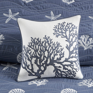 Thumbnail 8: Harbor House Harbor House 4 Pc. Blue Seaside Reversible Quilt Set 