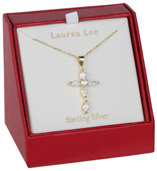 Thumbnail 1: Lauren Lee Lauren Lee Gold Cross Necklace 