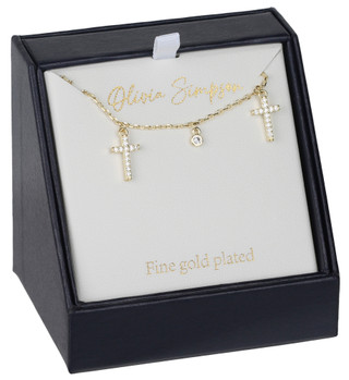 Thumbnail 1: Olivia Simpson Olivia Simpson Gold Cross Necklace 