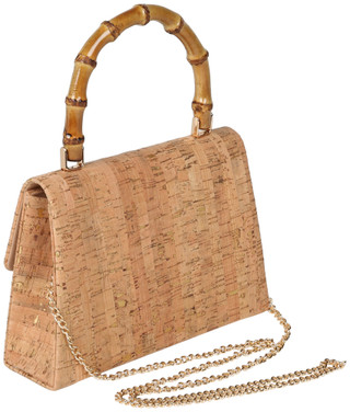 Thumbnail 4: D'Margeaux D'Margeaux Natural Cork Bamboo Handle Satchel 