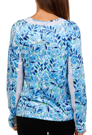 Thumbnail 3: Stella Parker Stella Parker Womens Golf Long Sleeve Mesh Floral Top 