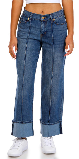 Thumbnail 1: BLUE REVIVAL Blue Revival Juniors Mid Rise Wide Leg Jeans 