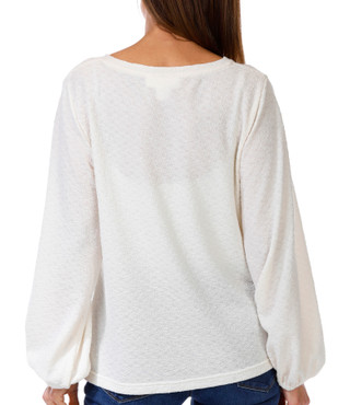 Thumbnail 2: Skyes The Limit Skyes The Limit Womens Long Sleeve Scoop Neck Textured Top 