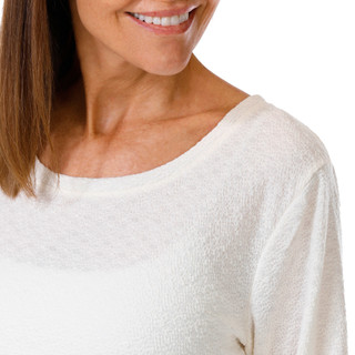Thumbnail 3: Skyes The Limit Skyes The Limit Womens Long Sleeve Scoop Neck Textured Top 