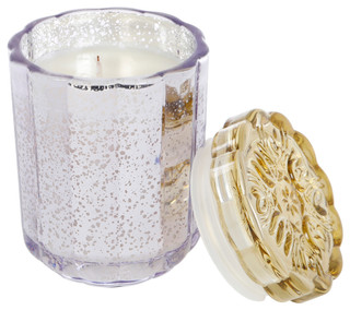 Thumbnail 1: ILLUME HOLDING COMPANY ILLUME Lavender La La Flourish Glass Candle, 11.6 oz 