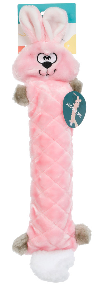 Thumbnail 1: Zippy Paws Pink Jigglerz Bunny Dog Toy 