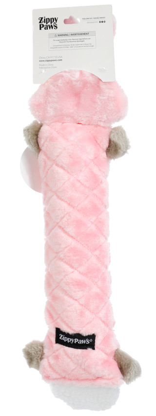 Thumbnail 2: Zippy Paws Pink Jigglerz Bunny Dog Toy 