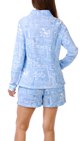 Thumbnail 3: REEL LEGENDS Reel Legends Petite French Terry Tropical Stamp Shorts 