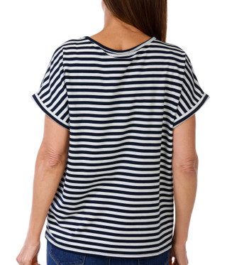 Thumbnail 3: Martha Stewart Martha Stewart Womens Relaxed Stripe T-Shirt 