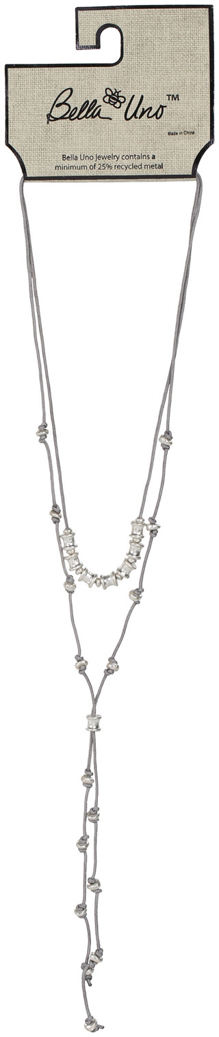 Thumbnail 1: Bella UNO Bella Uno Silver Double Cord Necklace 