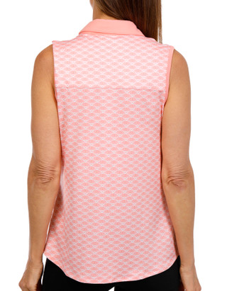 Thumbnail 3: Puma Golf Puma Golf Womens Sleeveless Scallop Print Polo Tank Top 