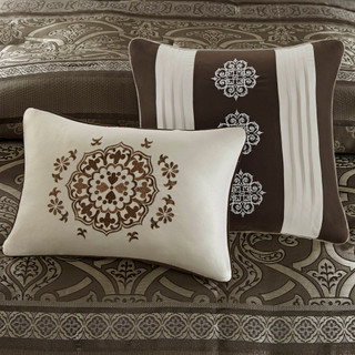 Thumbnail 24: MADISON PARK ESSENTIALS Madison Park Essentials 16 Pc. Zara Jacquard Comforter Set 