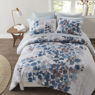 Thumbnail 1: MADISON PARK ESSENTIALS Madison Park Essentials 9 Pc. Alexis Floral Comforter Set 