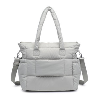 Thumbnail 4: Urban Expressions Urban Expressions Large Nylon Puffer Tote Bag 