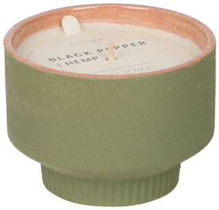 Thumbnail 1: ILLUME HOLDING COMPANY ILLUME Verde Black Pepper & Hemp Ceramic Candle, 12 oz. 