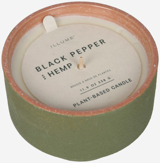 Thumbnail 2: ILLUME HOLDING COMPANY ILLUME Verde Black Pepper & Hemp Ceramic Candle, 12 oz. 