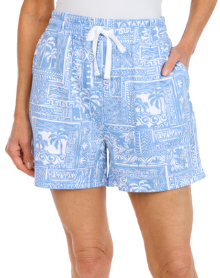 Thumbnail 1: REEL LEGENDS Reel Legends Womens French Terry Tropical Stamp Shorts 
