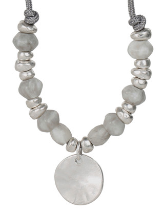Thumbnail 2: Bella UNO Bella Uno Silver Round Bead Necklace 