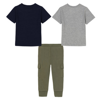 Thumbnail 3: Nautica Nautica Little Boys 3-Piece T-Shirt and Jogger Set 