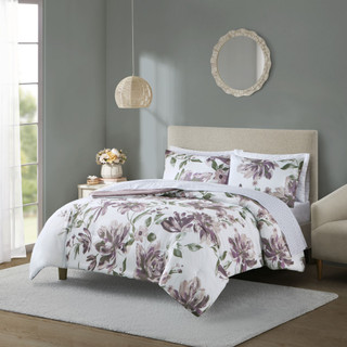 Thumbnail 4: MADISON PARK ESSENTIALS Madison Park Essentials 7 Pc. Alice Floral Comforter Set 