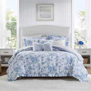 Thumbnail 2: MADISON PARK ESSENTIALS Madison Park Essentials 4 Pc. Adele Floral Comforter Set 