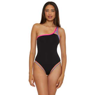 Thumbnail 1: Lucky Brand Lucky Brand Womens Avila Asymmetric One-Piece Swimsuit 