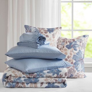 Thumbnail 20: MADISON PARK ESSENTIALS Madison Park Essentials 7 Pc. Luna Floral Comforter Set 