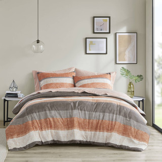 Thumbnail 5: MADISON PARK ESSENTIALS Madison Park Essentials 7 Pc. Jaxon Stripe Comforter Set 