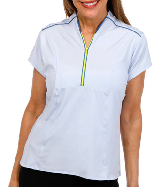 Thumbnail 1: LUCKY IN LOVE Lucky in Love Womens Golf Short Sleeve Swing 1/4 Zip Top 