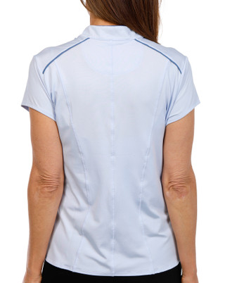 Thumbnail 3: LUCKY IN LOVE Lucky in Love Womens Golf Short Sleeve Swing 1/4 Zip Top 