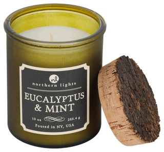 Thumbnail 1: NORTHERN LIGHTS CANDLES Northen Lights Spirit Encalyptus Mint Leaf Candle, 10 oz 