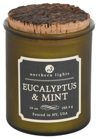 Thumbnail 2: NORTHERN LIGHTS CANDLES Northen Lights Spirit Encalyptus Mint Leaf Candle, 10 oz 