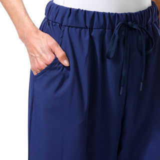 Thumbnail 2: Brisas Brisas Womens Elastic Waist Solid Color Woven Capri Pants 