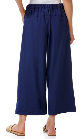 Thumbnail 3: Brisas Brisas Womens Elastic Waist Solid Color Woven Capri Pants 