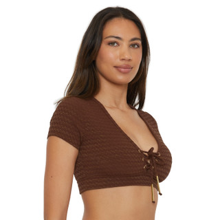 Thumbnail 3: Trina Turk Trina Turk Womens Glimmer Lace-up Swim Top 