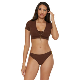 Thumbnail 5: Trina Turk Trina Turk Womens Glimmer Lace-up Swim Top 