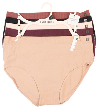 Thumbnail 1: ANNE KLEIN Anne Klein Womens 5 Pk Embossed Seamless Brief Panties 