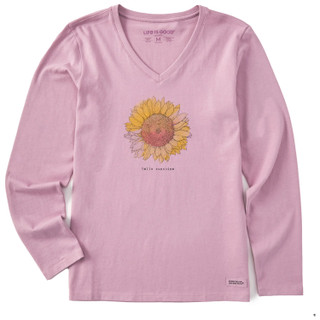 Thumbnail 1: Life is Good Life Is Good Womens Long Sleeve Sunflower T-Shirt 