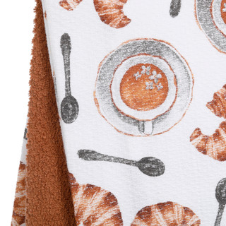Thumbnail 2: Colordrift Colordrift Cafe Serenity 3-Pack Printed Kitchen Towels 