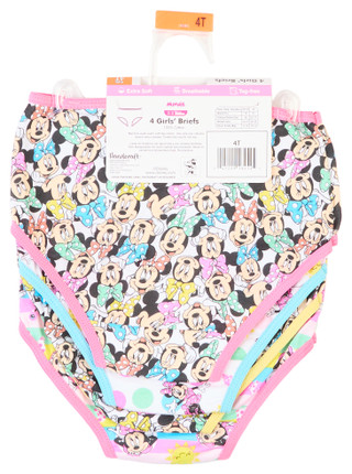 Thumbnail 2: Disney Disney Toddler Girls 4 Pk Minnie Mouse Brief Underwear 