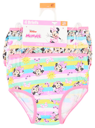 Thumbnail 1: Disney Disney Toddler Girls 4 Pk Minnie Mouse Brief Underwear 