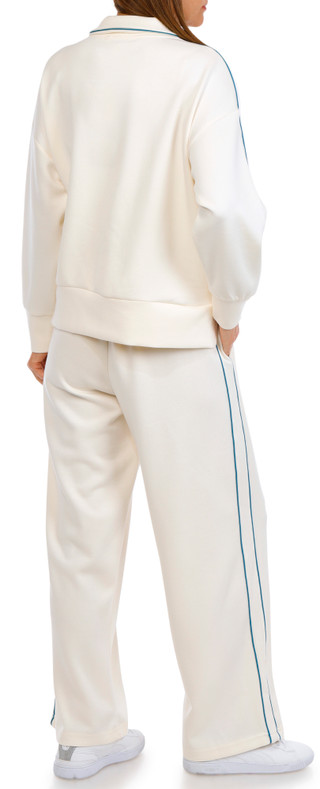 Thumbnail 3: Nanette Lepore Nanette Lepore Womens 2 Pc Scuba Half Zip Wide Pant Set 