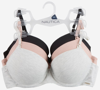 Thumbnail 1: Nautica Nautica Womens 3 Pk Super Soft T-Shirt Bras 