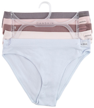 Thumbnail 1: Danskin Danskin Womens 5 Pk Seamless Ribbed Bikini Panties 